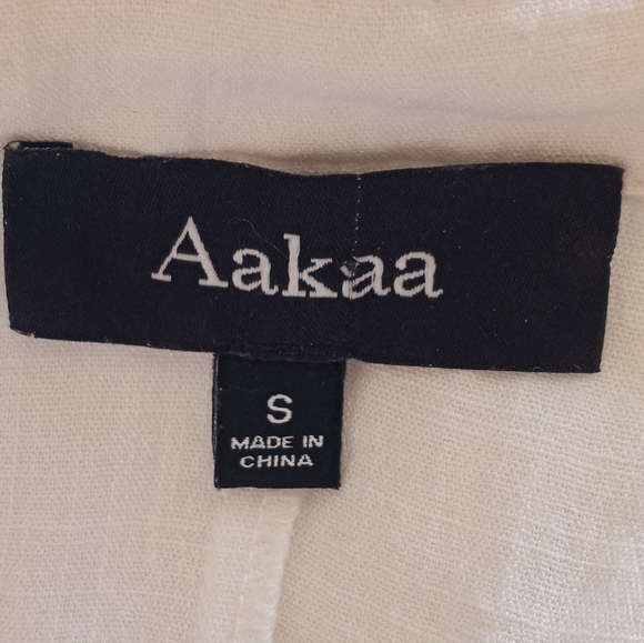 Akkaa Tennis Prep Linen Blend Lightweight Coastal Nautical Flowy A-Line Dress - Picture 7 of 7